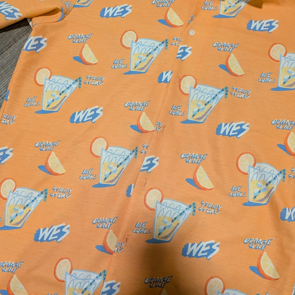 Orange Graphic Men's Shirt - Picture 2 of 5